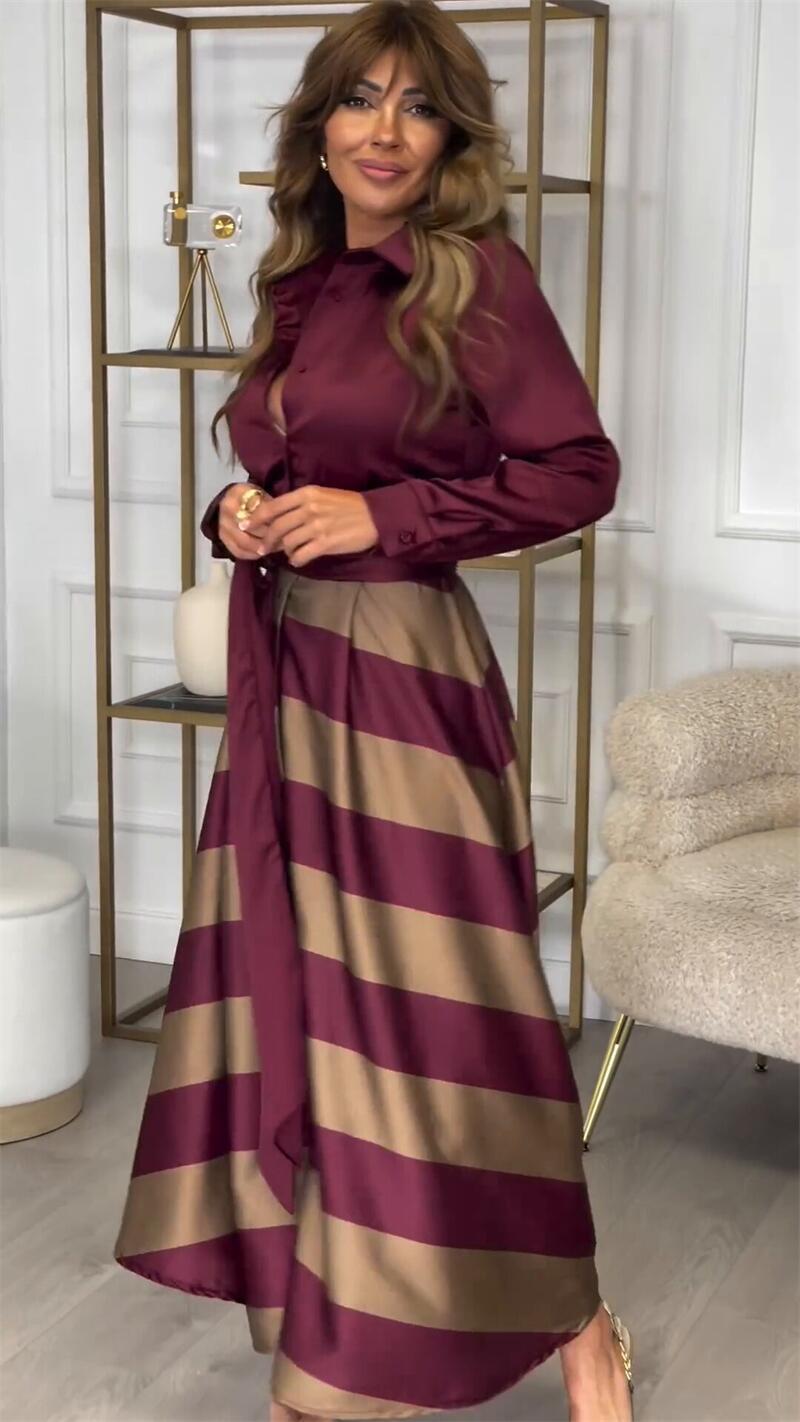 Tereza – Pruhované maxi šaty Vanda pro letní eleganci