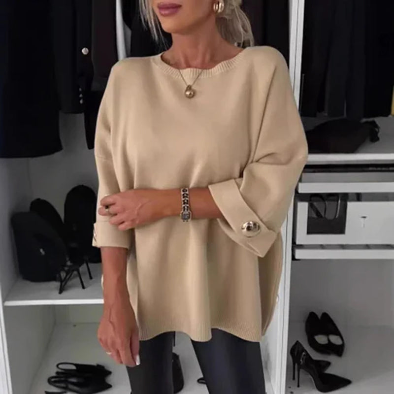 Klara – Klasický pletený top s 3/4 rukávy