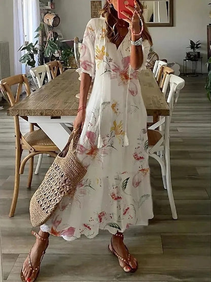 Christina | Boho Kjole der Elegantly Camouflerer din Mave