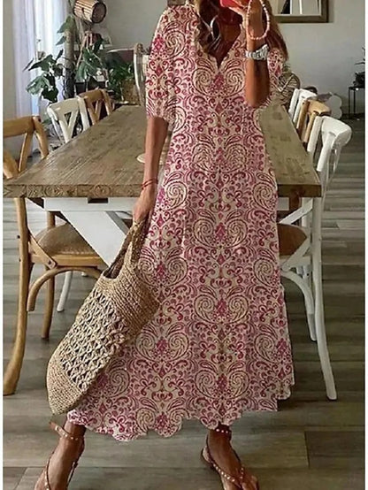 Christina | Boho Kjole der Elegantly Camouflerer din Mave