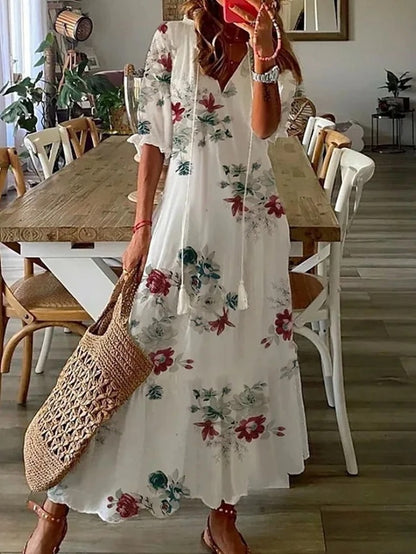 Christina | Boho Kjole der Elegantly Camouflerer din Mave